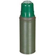 Termo sueco usado 0,5 l con tapón de corcho e inserto de vidrio con revestimiento metálico