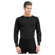 Camiseta térmica interior Rothco negra, 55% algodón 45% poliéster