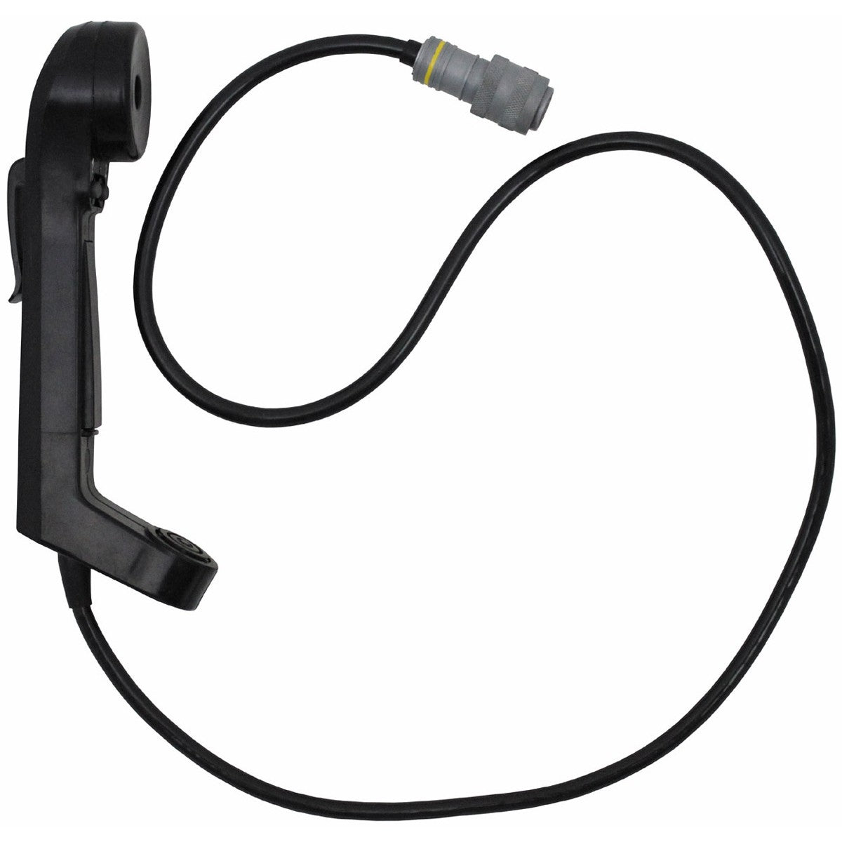 Auricular (microteléfono) usado para estación de radio RF-10, completo con cable y conector, marcado QN 619 19