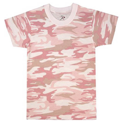 Camiseta infantil PINK CAMO BABY con estampado camuflaje rosa - 60% algodón, 40% poliéster
