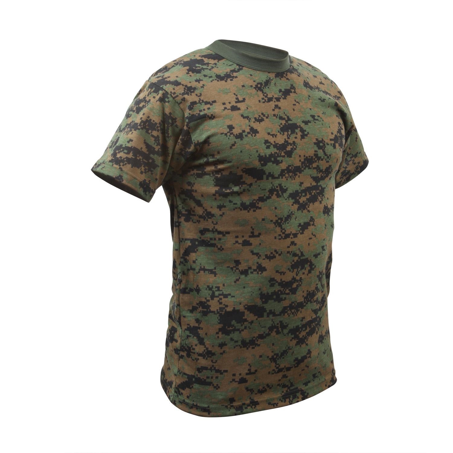 Camiseta camuflada Digital Woodland Rothco, manga corta