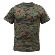 Camiseta camuflada Digital Woodland Rothco, manga corta