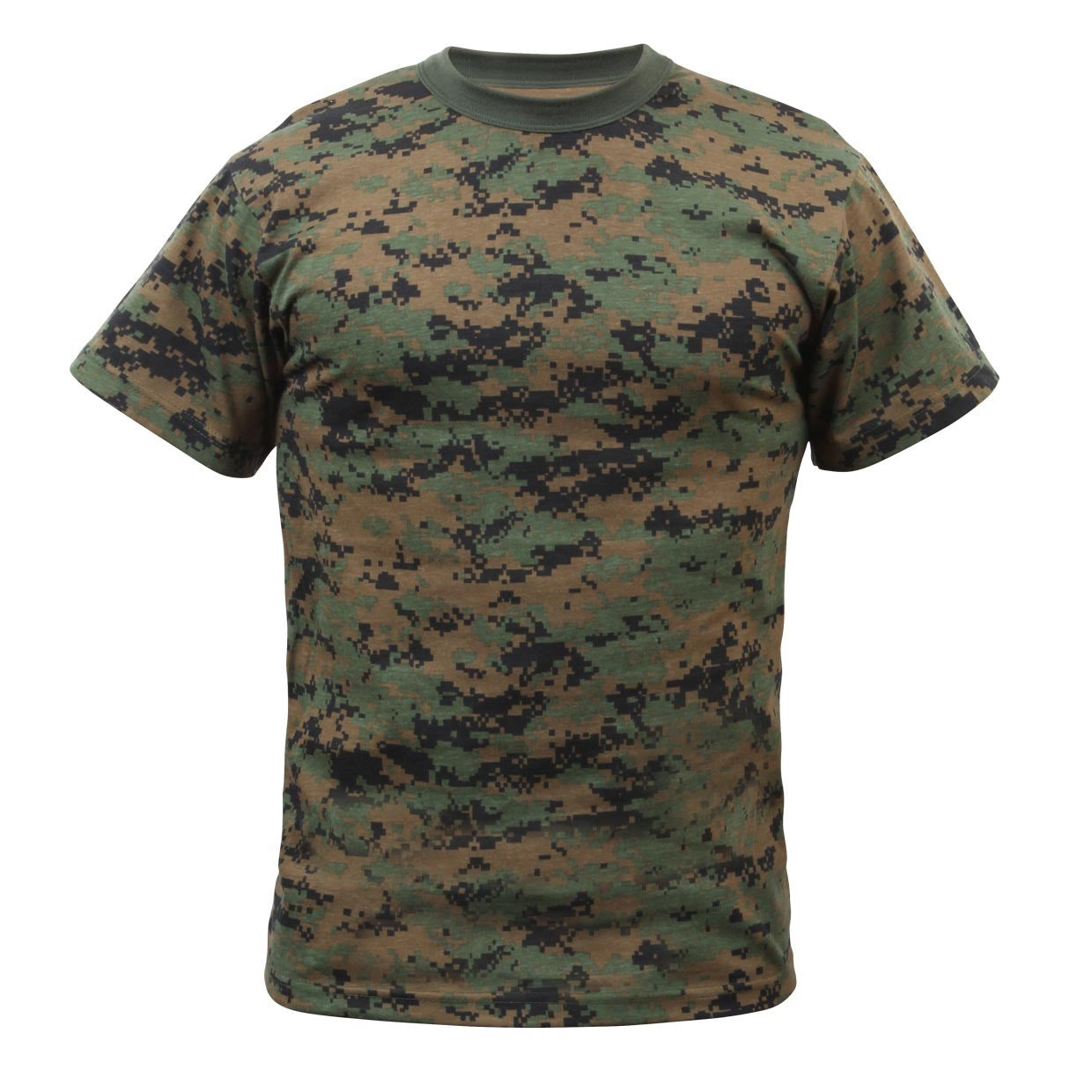 Camiseta camuflada Digital Woodland Rothco, manga corta