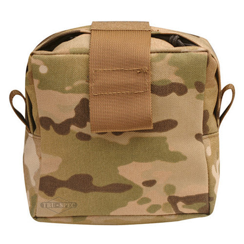 Estuche MOLLE botiquín IFAK pequeño Multicam, cierre cremallera y Velcro, 16x16x8 cm