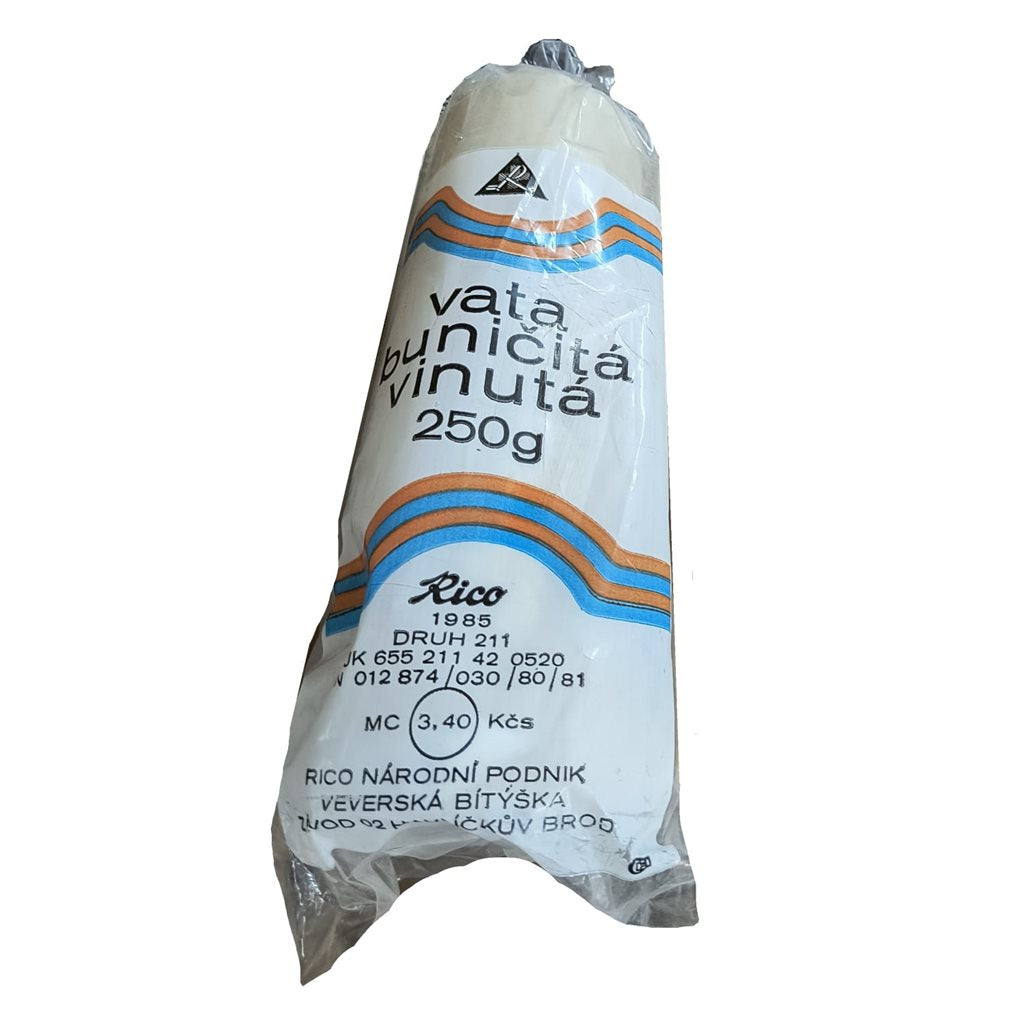 Algodón de celulosa hilado RICO 250 g, fabricado en 1985, stock almacenado