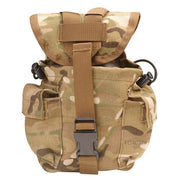 Funda MOLLE para botella 1 L con sujeción de dos cintas, compatible M.O.L.L.E., apta como bolsa utilitaria