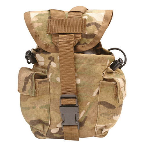 Funda MOLLE para botella 1 L con sujeción de dos cintas, compatible M.O.L.L.E., apta como bolsa utilitaria