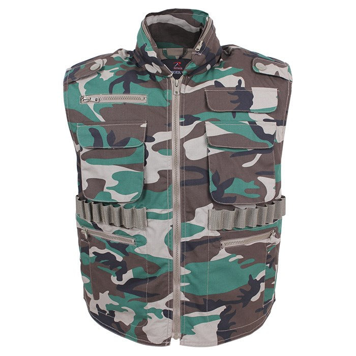 Chaleco RANGER WOODLAND Rothco con múltiples bolsillos para caza y pesca