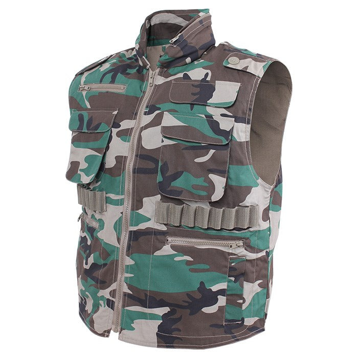 Chaleco RANGER WOODLAND Rothco con múltiples bolsillos para caza y pesca
