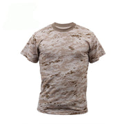 Camiseta infantil con patrón Desert Digital. Tejido 60% algodón y 40% poliéster.