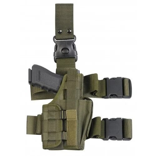 Funda táctica DASTA 657 MFU/TZ verde para pistola con portacargador