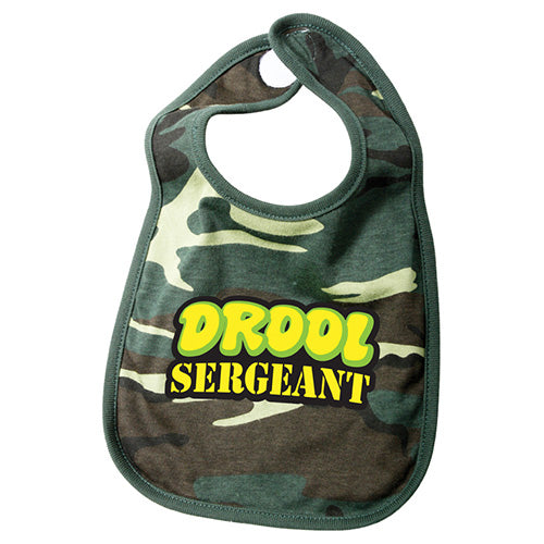 Babero bebé estilo army Woodland, cierre velcro, 100% algodón