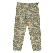 Pantalones infantiles BDU ACU digital con 6 bolsillos, ajuste de cintura y cordones en los bajos