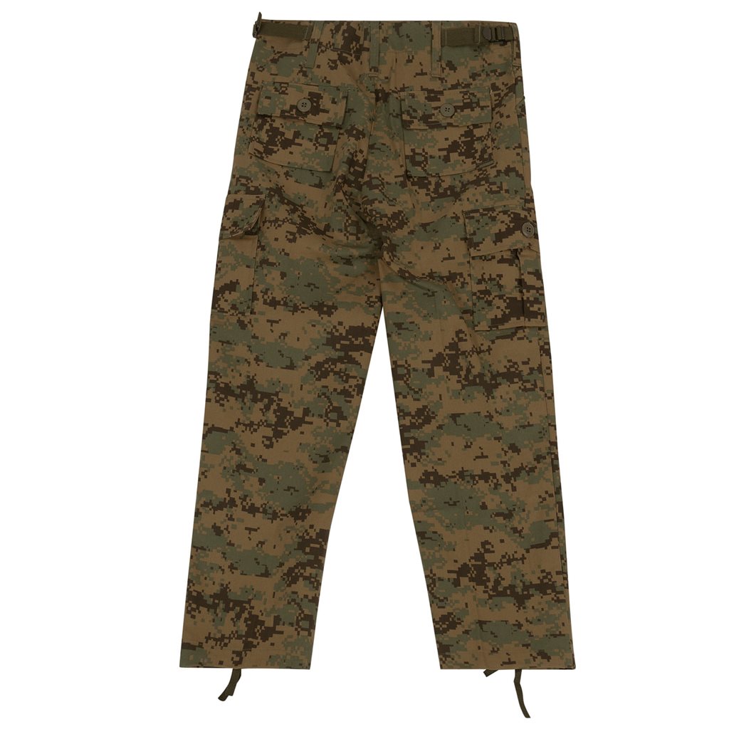 Pantalones infantiles BDU DIGITA WOODAND con 6 bolsillos y cordones en los bajos
