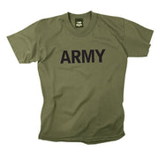 Camiseta infantil color oliva con estampado 'ARMY'
