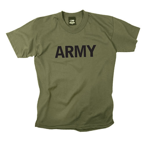 Camiseta infantil color oliva con estampado 'ARMY'