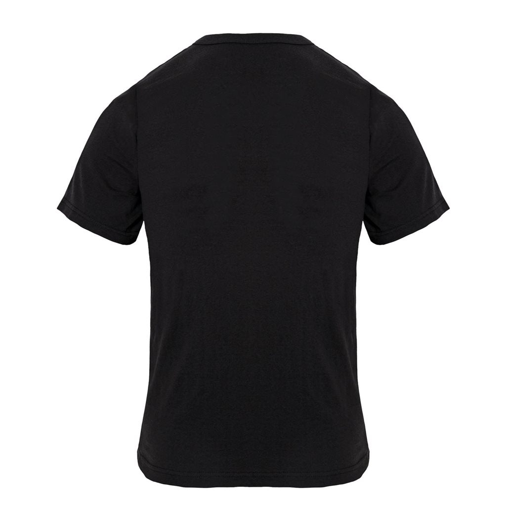 Camiseta negra KI'EM A con estampado de calavera con boina y bayoneta
