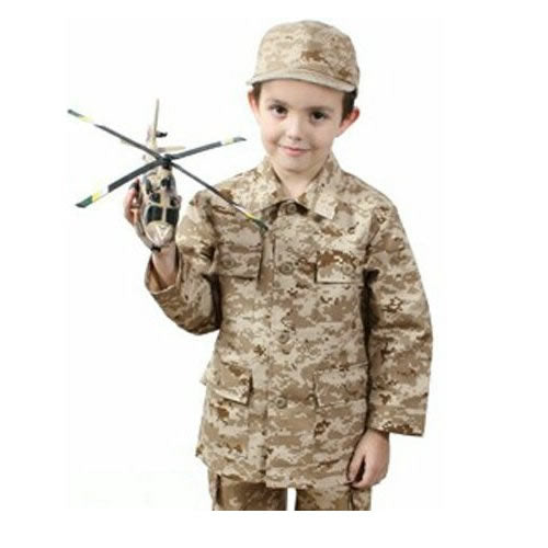 Blusa infantil BDU Digital Desert con 4 bolsillos y cierre de botones