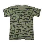 Camiseta GUNS ZEENÉ con estampado negro de armas
