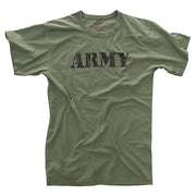 Camiseta VAGE ARMY verde con estampado negro ARMY en el frontal