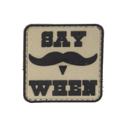 Parche SAY WHEN 50x50 mm en goma y PVC con velcro