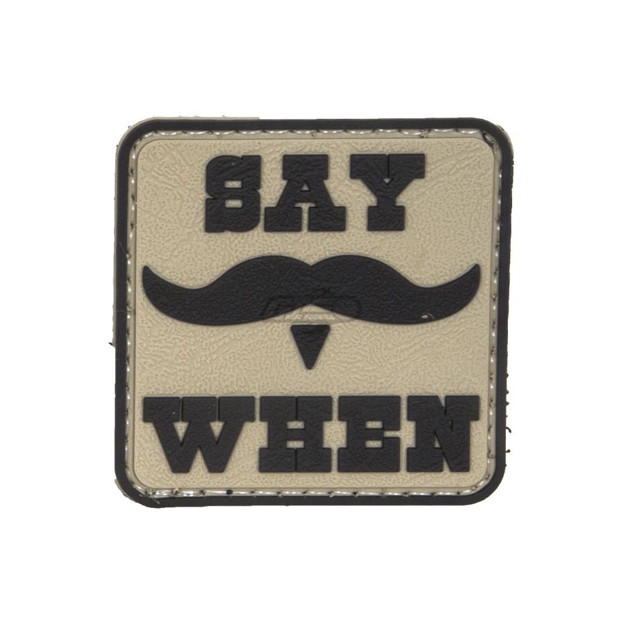 Parche SAY WHEN 50x50 mm en goma y PVC con velcro