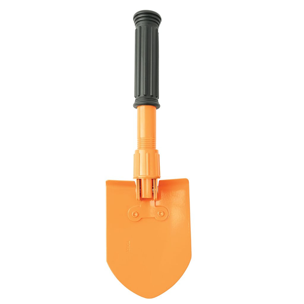 Pala plegable MINI con piqueta, longitud plegada aprox. 25 cm, mango de goma