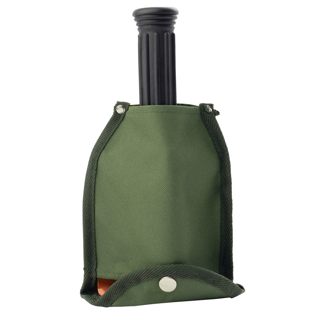 Pala plegable MINI con piqueta, longitud plegada aprox. 25 cm, mango de goma