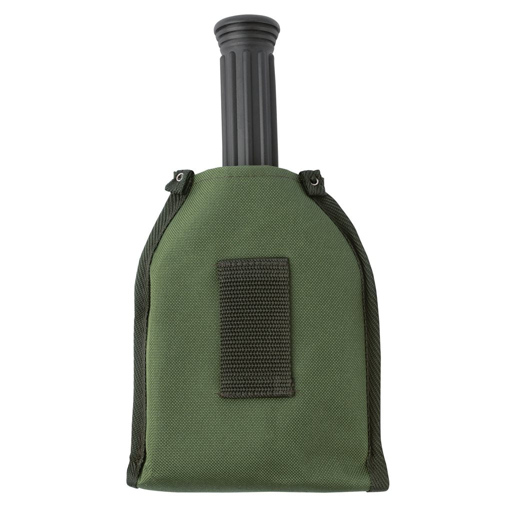Pala plegable MINI con piqueta, longitud plegada aprox. 25 cm, mango de goma