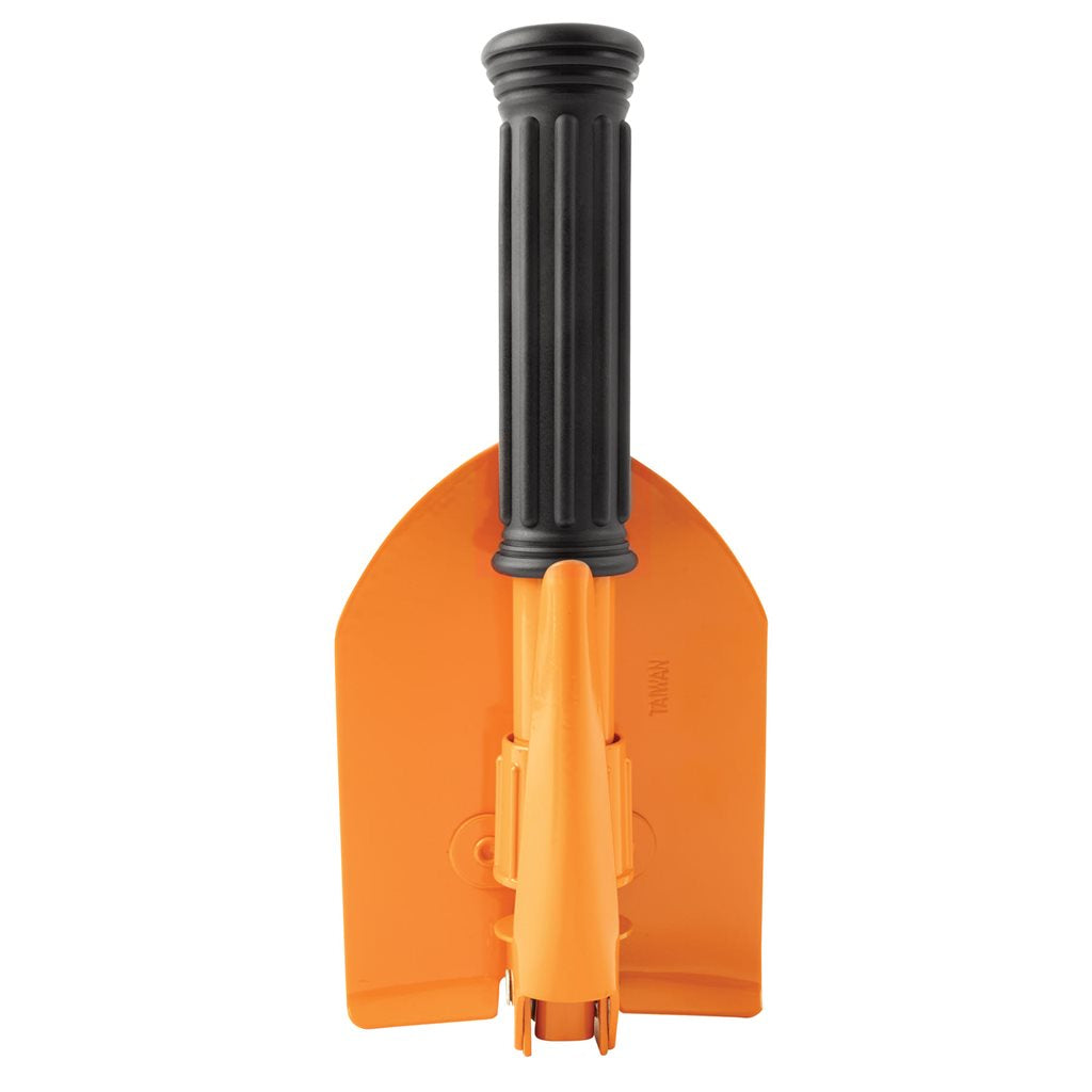 Pala plegable MINI con piqueta, longitud plegada aprox. 25 cm, mango de goma