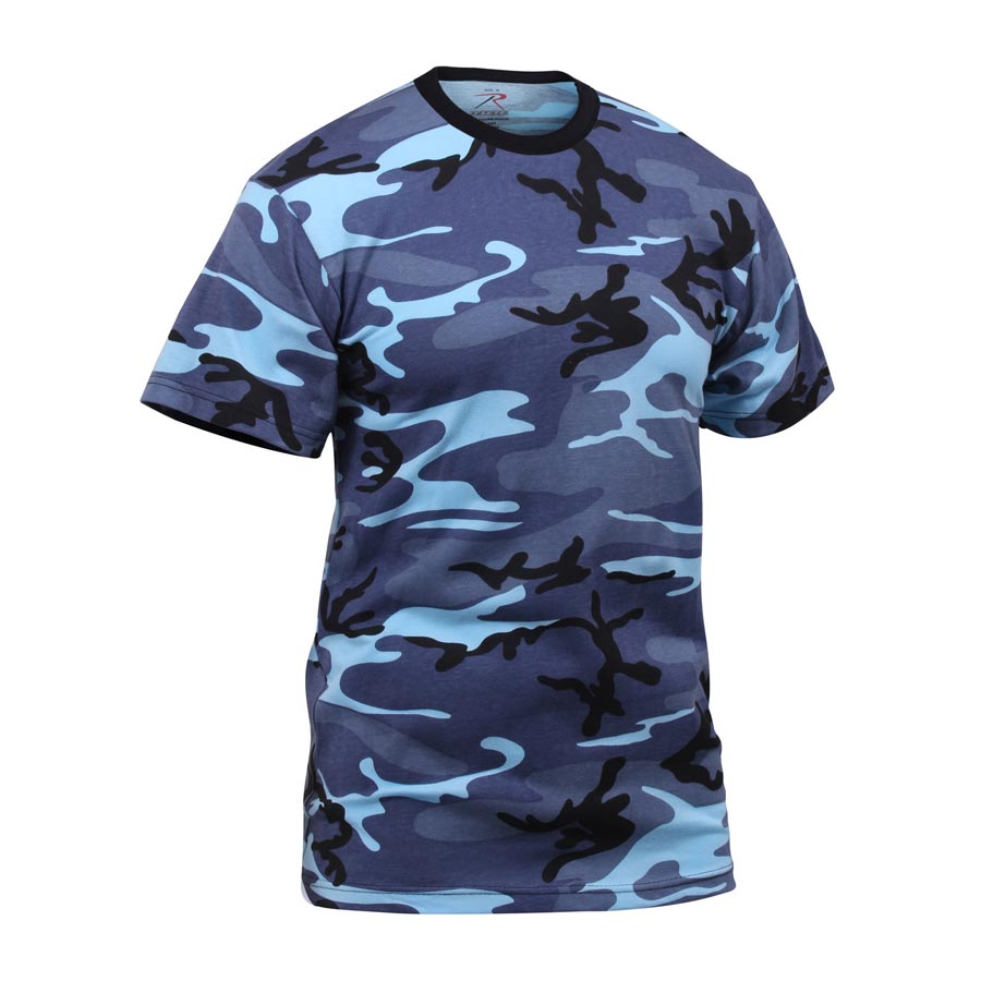 Camiseta infantil camuflaje Sky Blue 60% algodón 40% poliéster