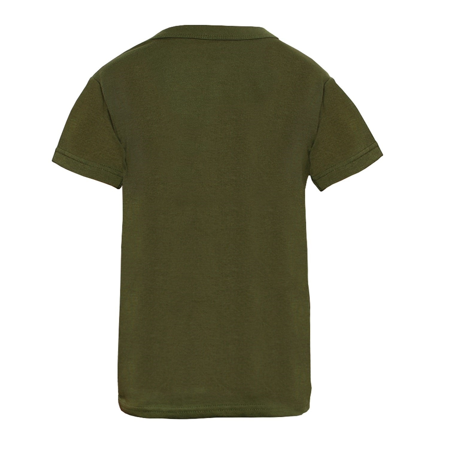 Camiseta infantil ZEENÉ en verde oliva, 60% algodón y 40% poliéster