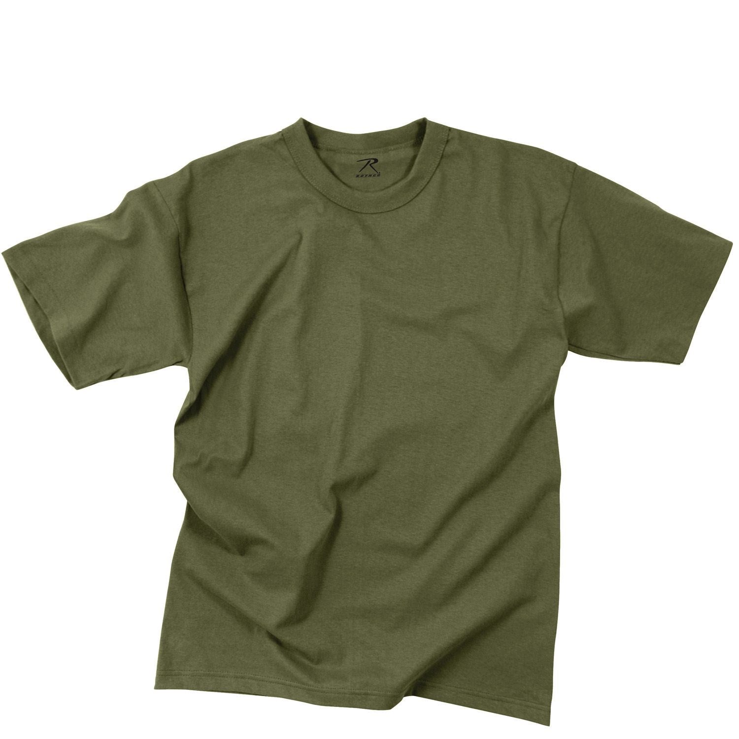 Camiseta infantil ZEENÉ en verde oliva, 60% algodón y 40% poliéster