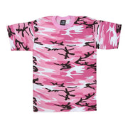 Camiseta infantil PINK CAMO con estampado camuflaje rosa, 60% algodón y 40% poliéster