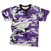 Camiseta infantil camuflaje Ultra Violet, 60% algodón 40% poliéster