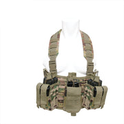 Chaleco táctico Operators Chest Rig en poliéster 600D con fundas para 3 cargadores grandes y 3 pequeños, sistema MOLLE