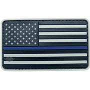 Parche bandera USA con franja azul, plástico flexible y velcro, aprox. 83 x 50 mm