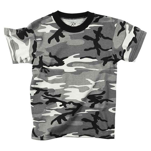 Camiseta infantil METRO URBAN con estampado camuflaje, 60% algodón 40% poliéster