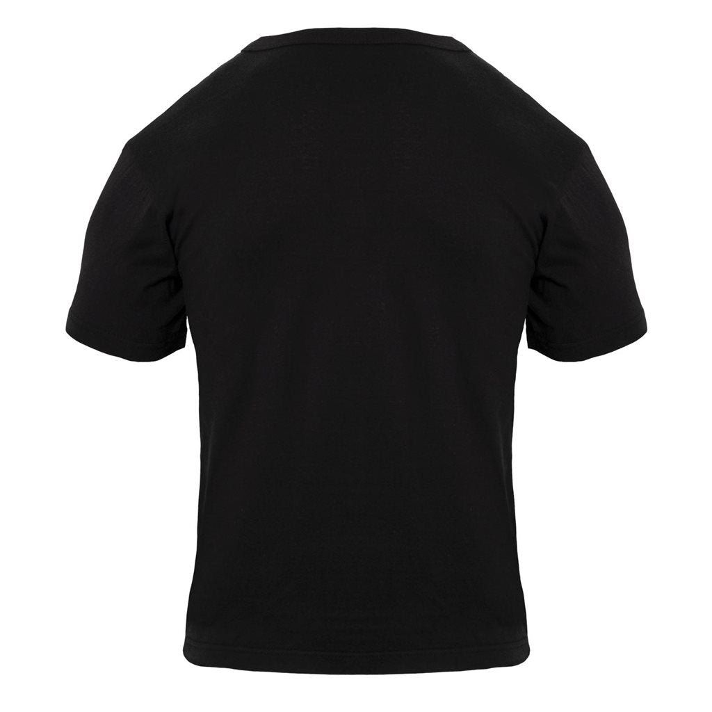 Camiseta de algodón negra Rothco, vista frontal
