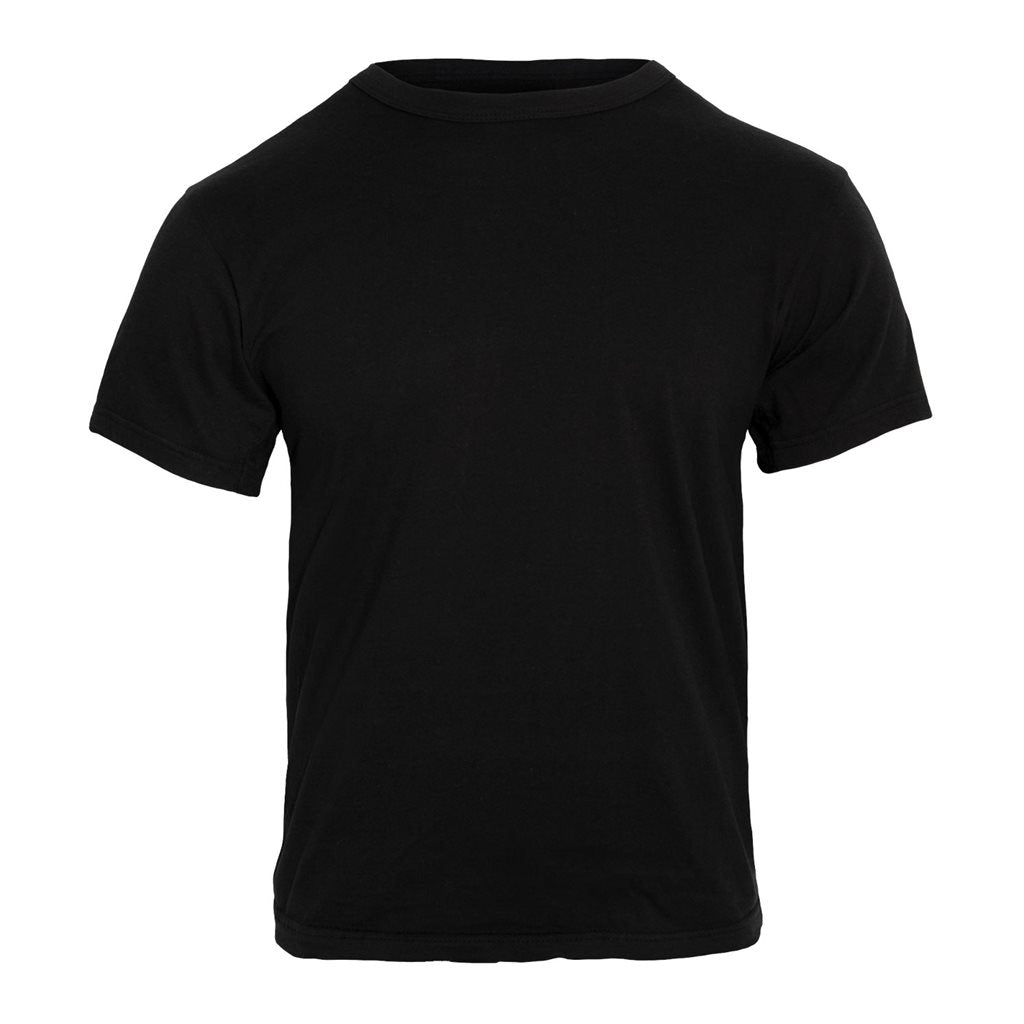 Camiseta de algodón negra Rothco, vista frontal