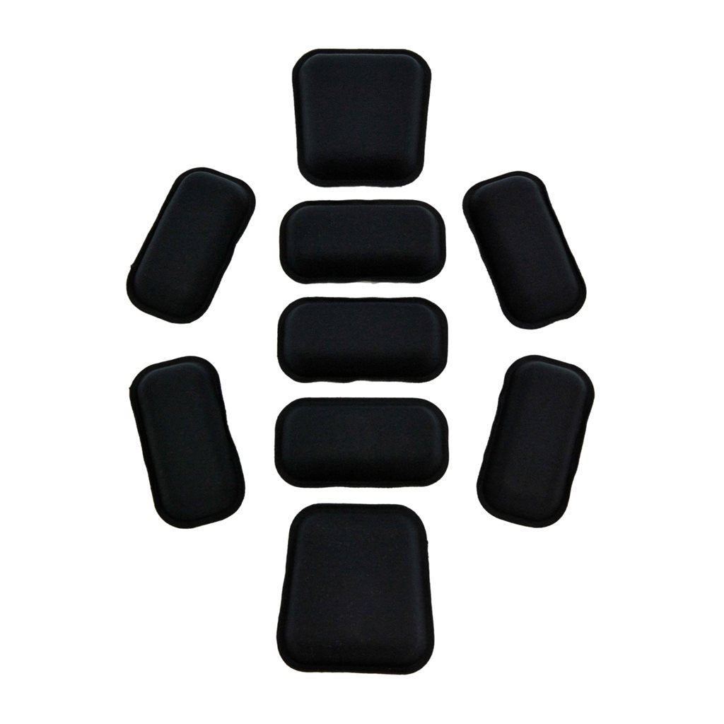 Almohadillas para casco negras, pack de 9 unidades