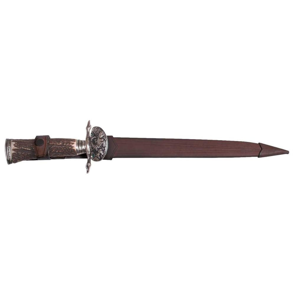 Cuchillo de caza KING con hoja fija de acero inoxidable 420 y empuñadura de asta