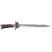 Cuchillo de caza KING con hoja fija de acero inoxidable 420 y empuñadura de asta