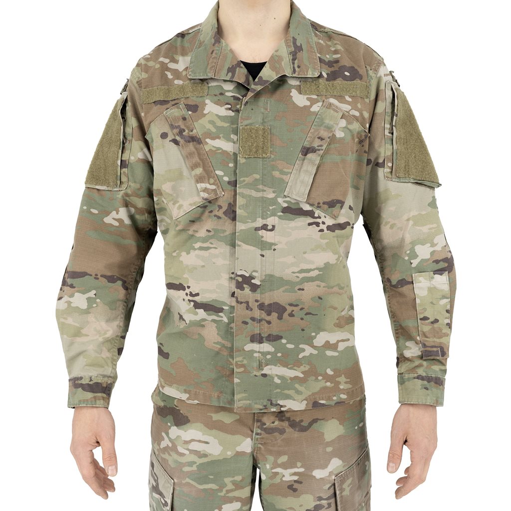 Blusa US ACU OCP Scorpion W2 original usada, patrón OCP en servicio en las fuerzas armadas de EE. UU.