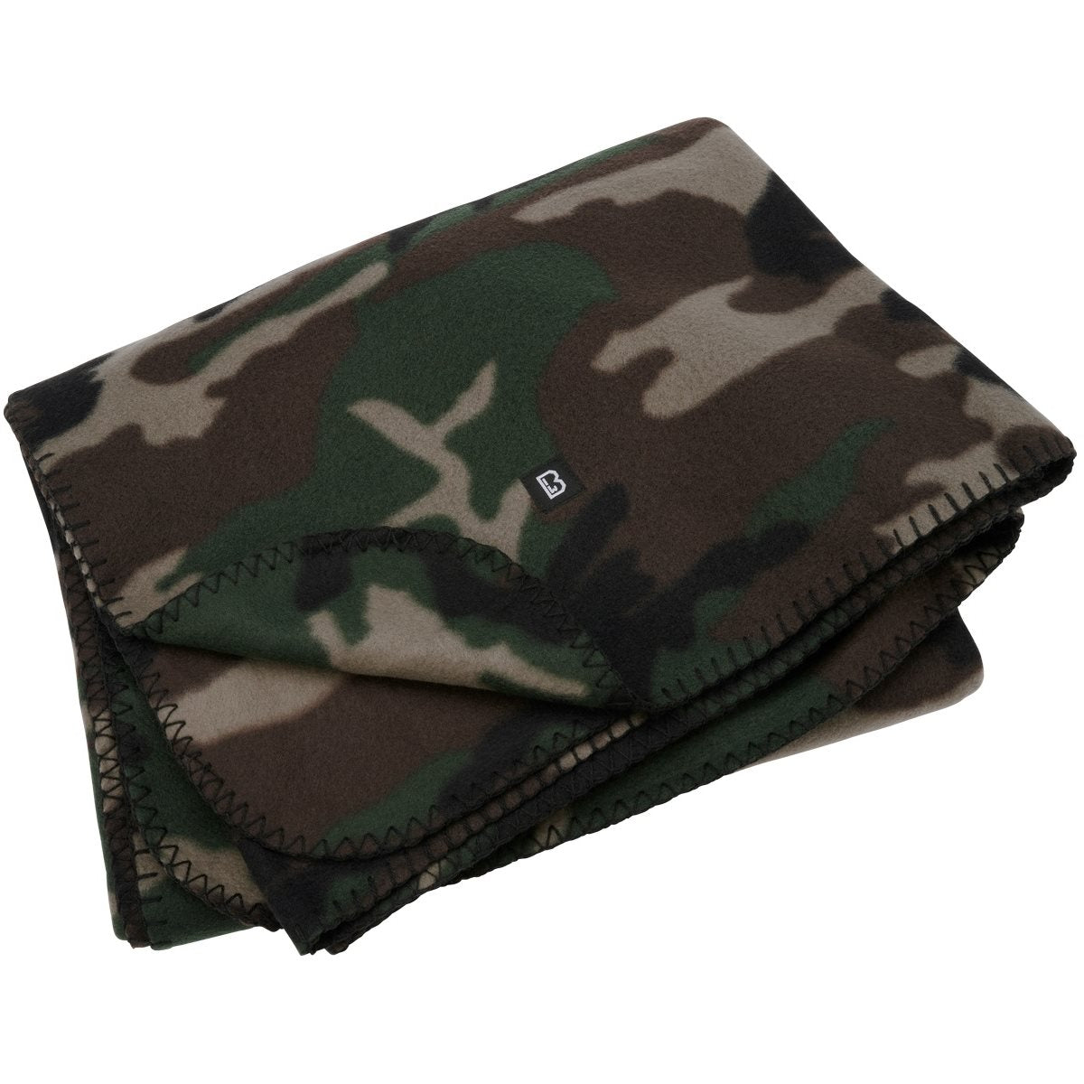 Manta FLEECE WOODLAND de forro polar en poliéster, plegada con asa de transporte