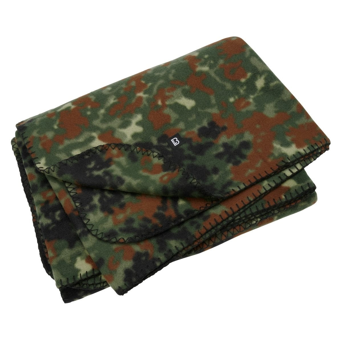 Manta FLEECE WOODLAND de forro polar en poliéster, plegada con asa de transporte