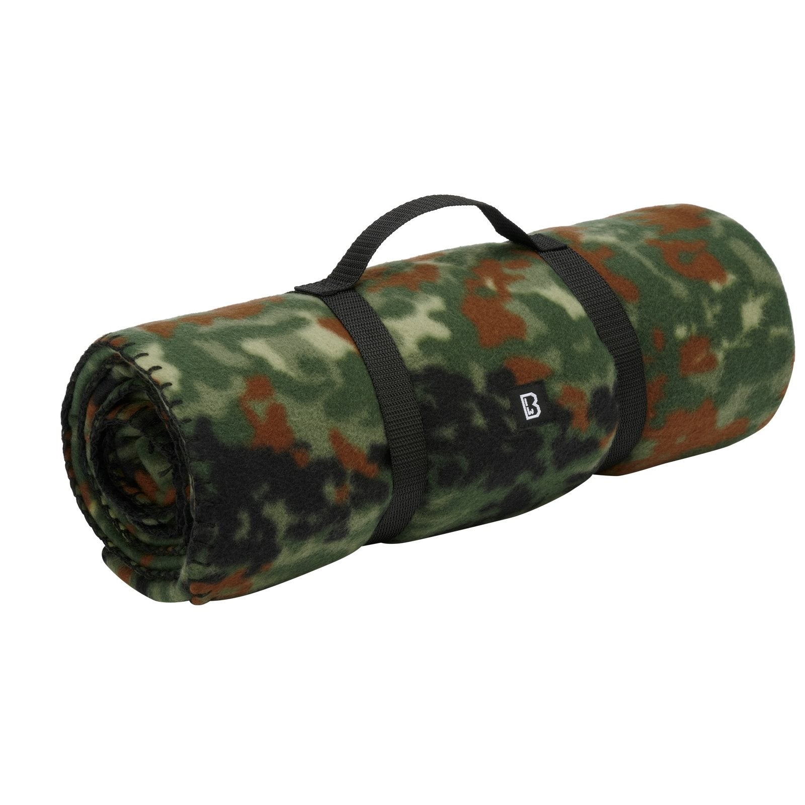 Manta FLEECE WOODLAND de forro polar en poliéster, plegada con asa de transporte