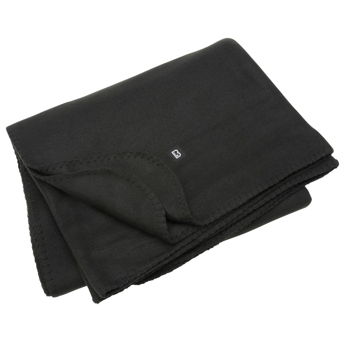 Manta Fleece Verde de poliéster, suave y plegada con asa de tela