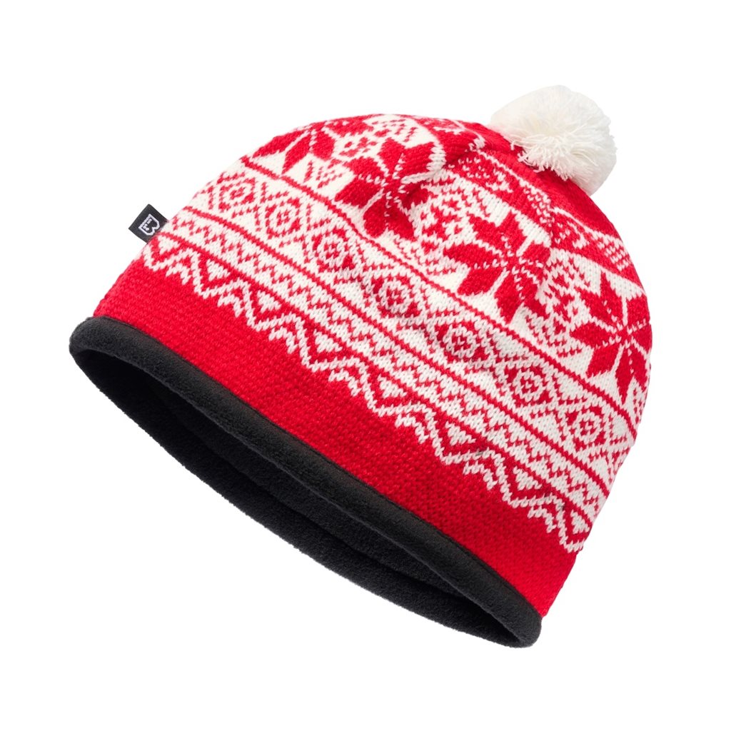 Gorro de punto Snow Cap negro de BRANDIT con forro polar interior