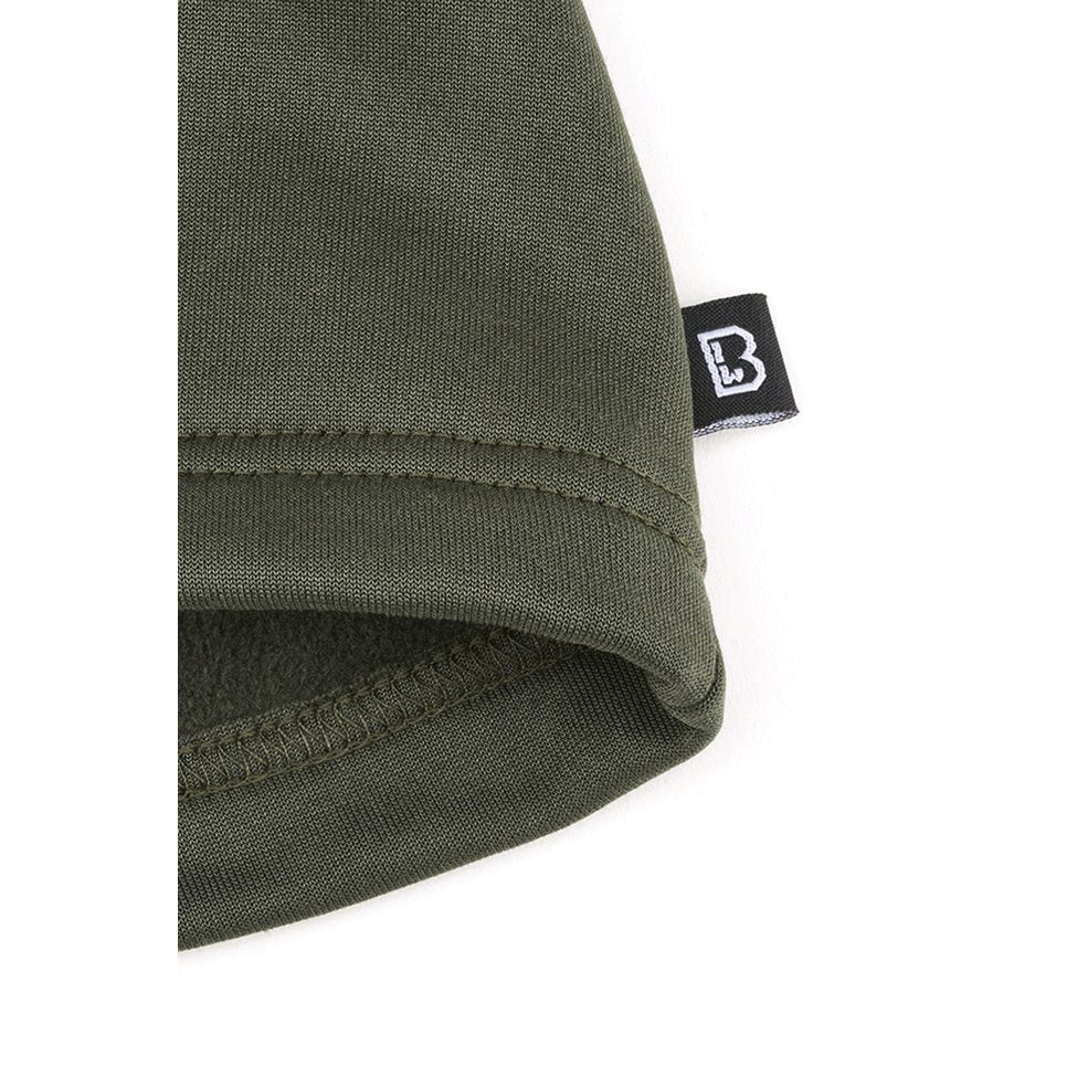 Gorro Ice Fleece verde de poliéster con logo Brandit